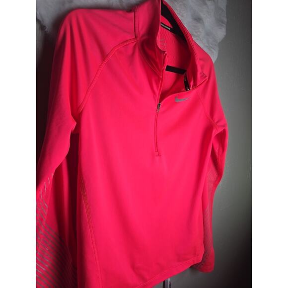 Nike Neon Pink Dri-Fit Running Reflective Womens Medium Jacket Athletic - Picture 2 of 10